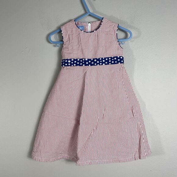 Mondays Child Girls Size 18M Sleeveless Dress Red White Stripes Sundress - Picture 1 of 3